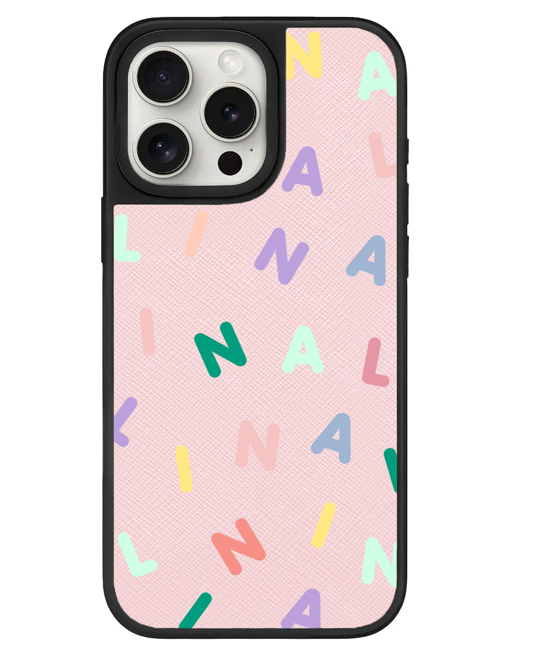 iPhone Leather Grip - CUSTOM MONOGRAM 2.0 Rainbow