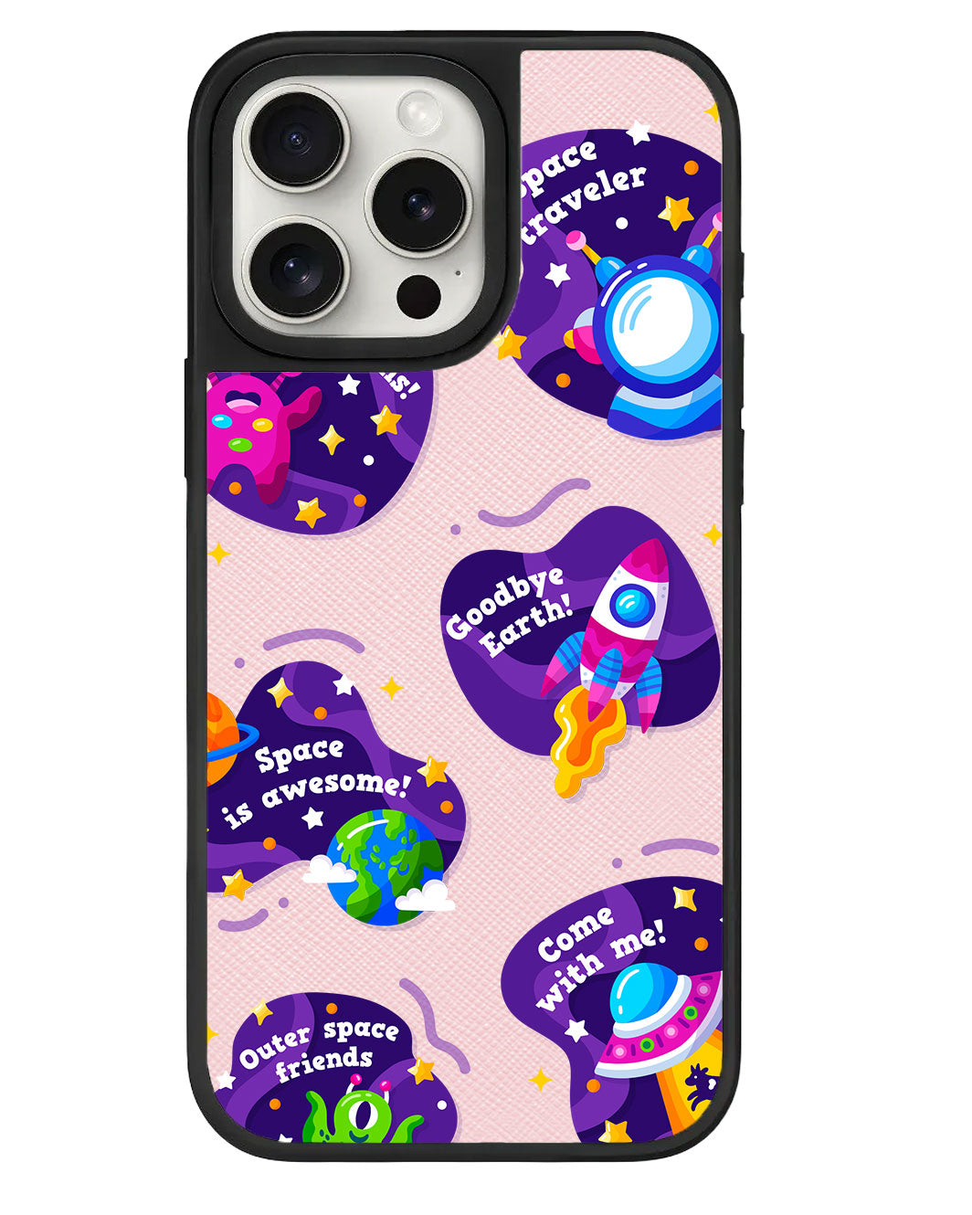 iPhone Leather Grip - Space Traveller