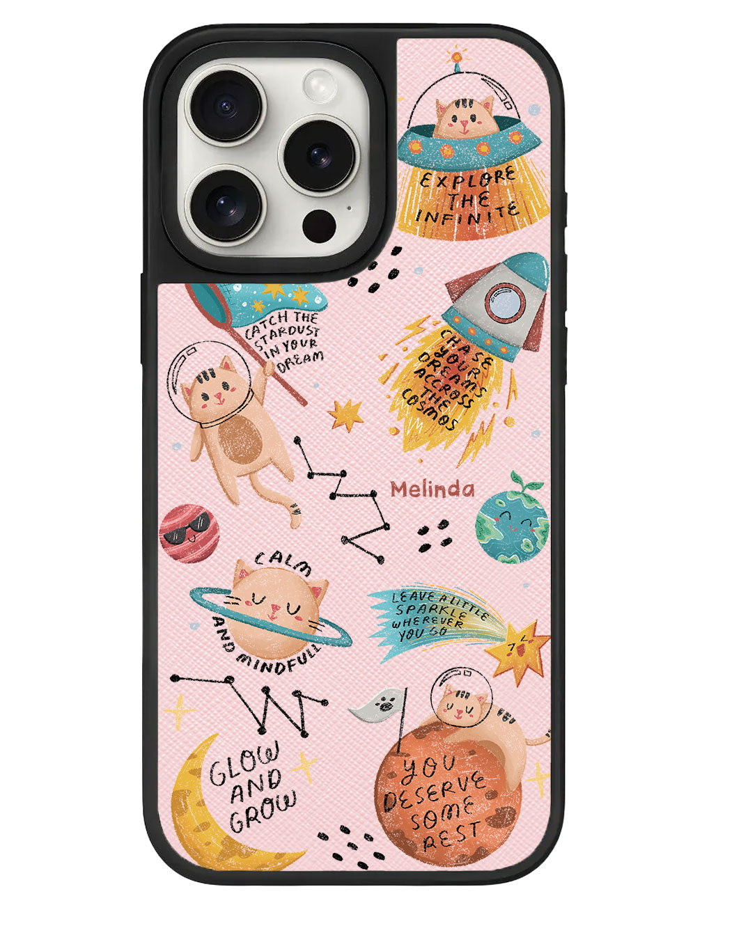 iPhone Leather Grip - Spaceship