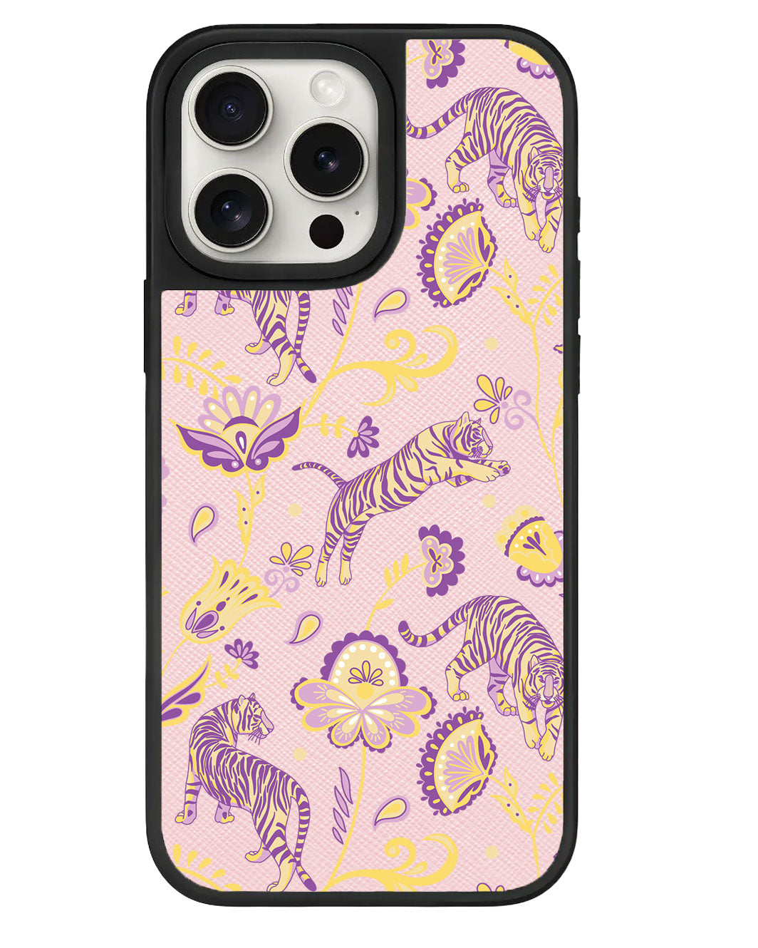 iPhone Leather Grip - Tiger & Floral 4.0