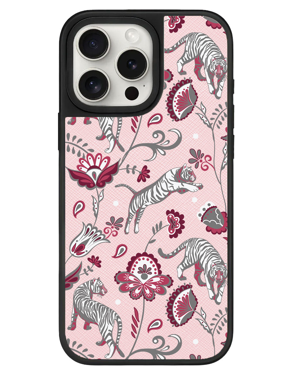 iPhone Leather Grip - Tiger & Floral 6.0