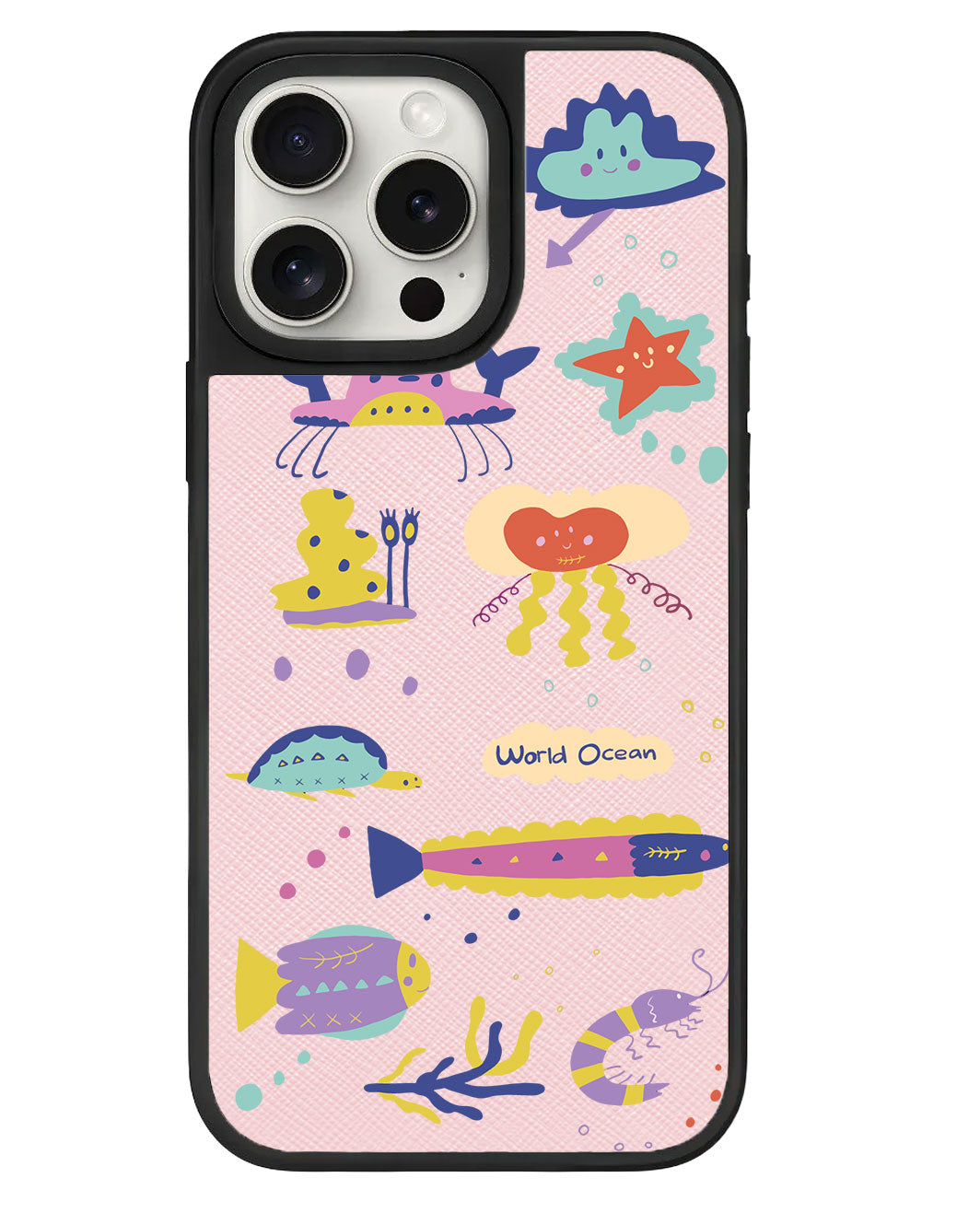 iPhone Leather Grip - Ocean World