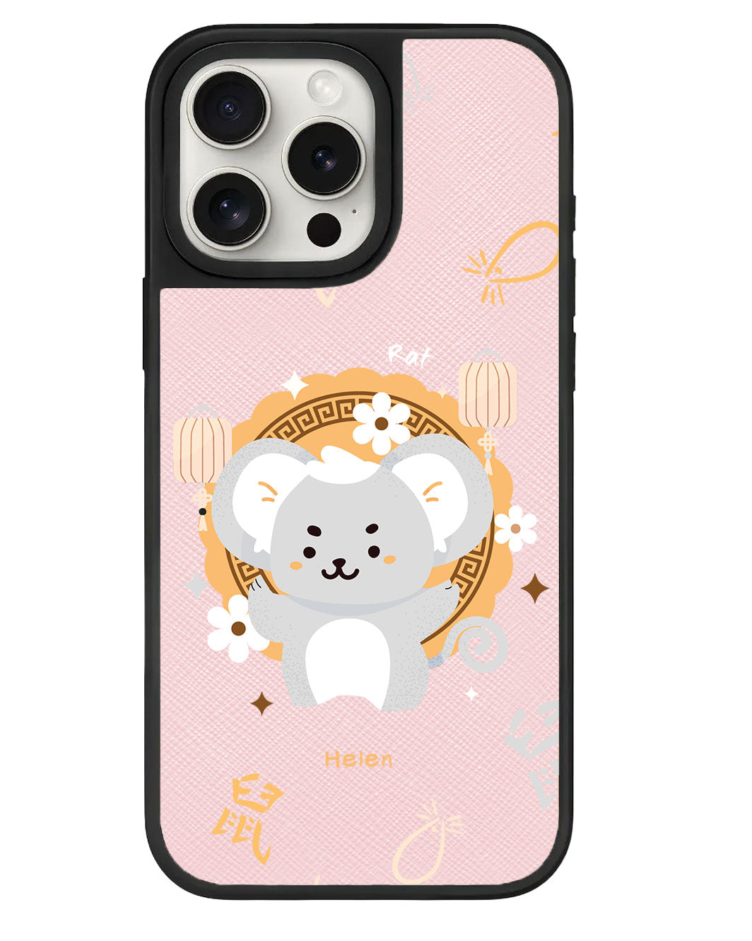 iPhone Leather Grip - Rat (Shio / Chinese Zodiac)