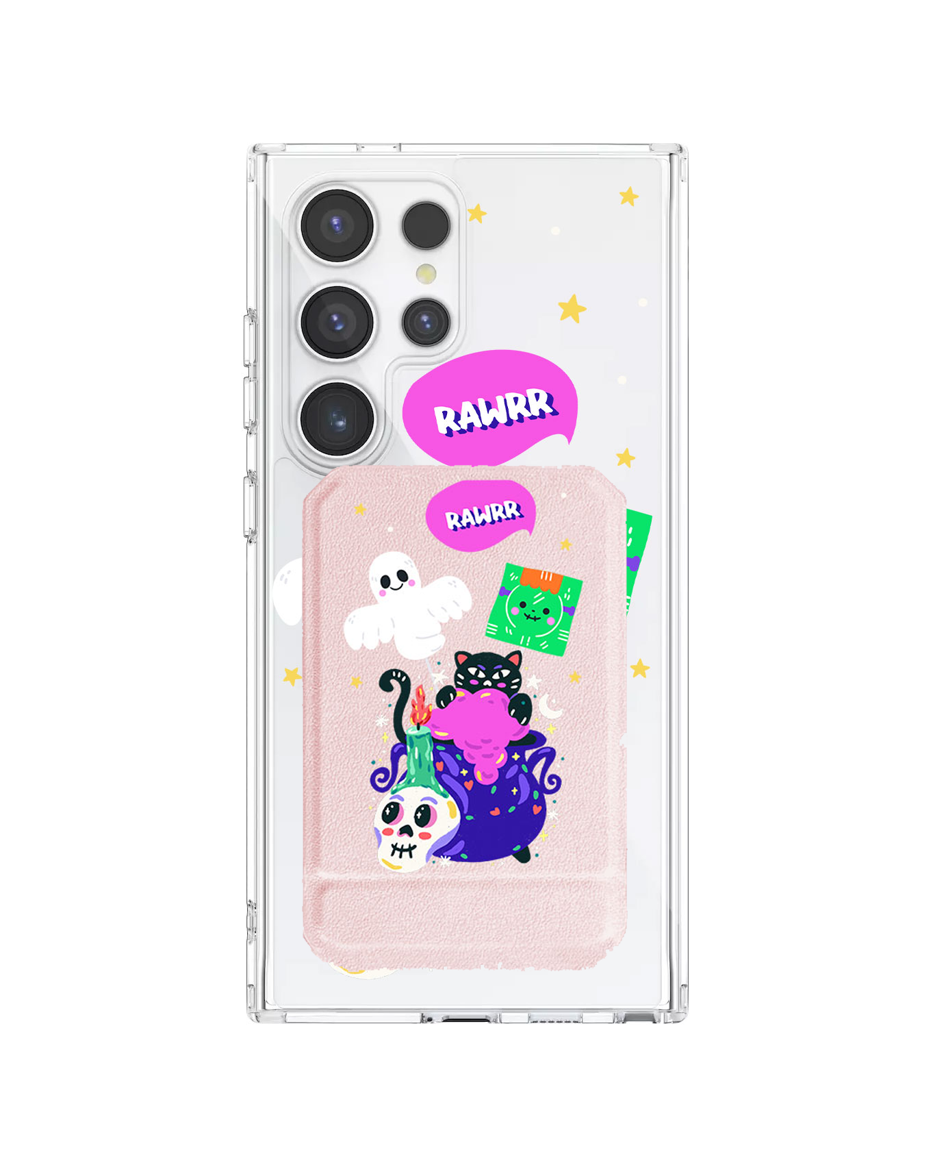 Android Magnetic Multifold Wallet - Cat Monster