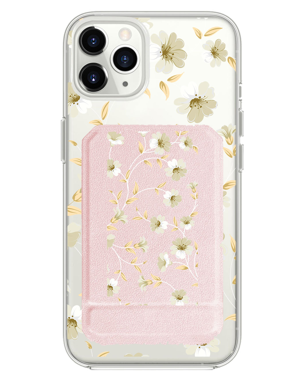 iPhone Magnetic Multifold Wallet - White Magnolia