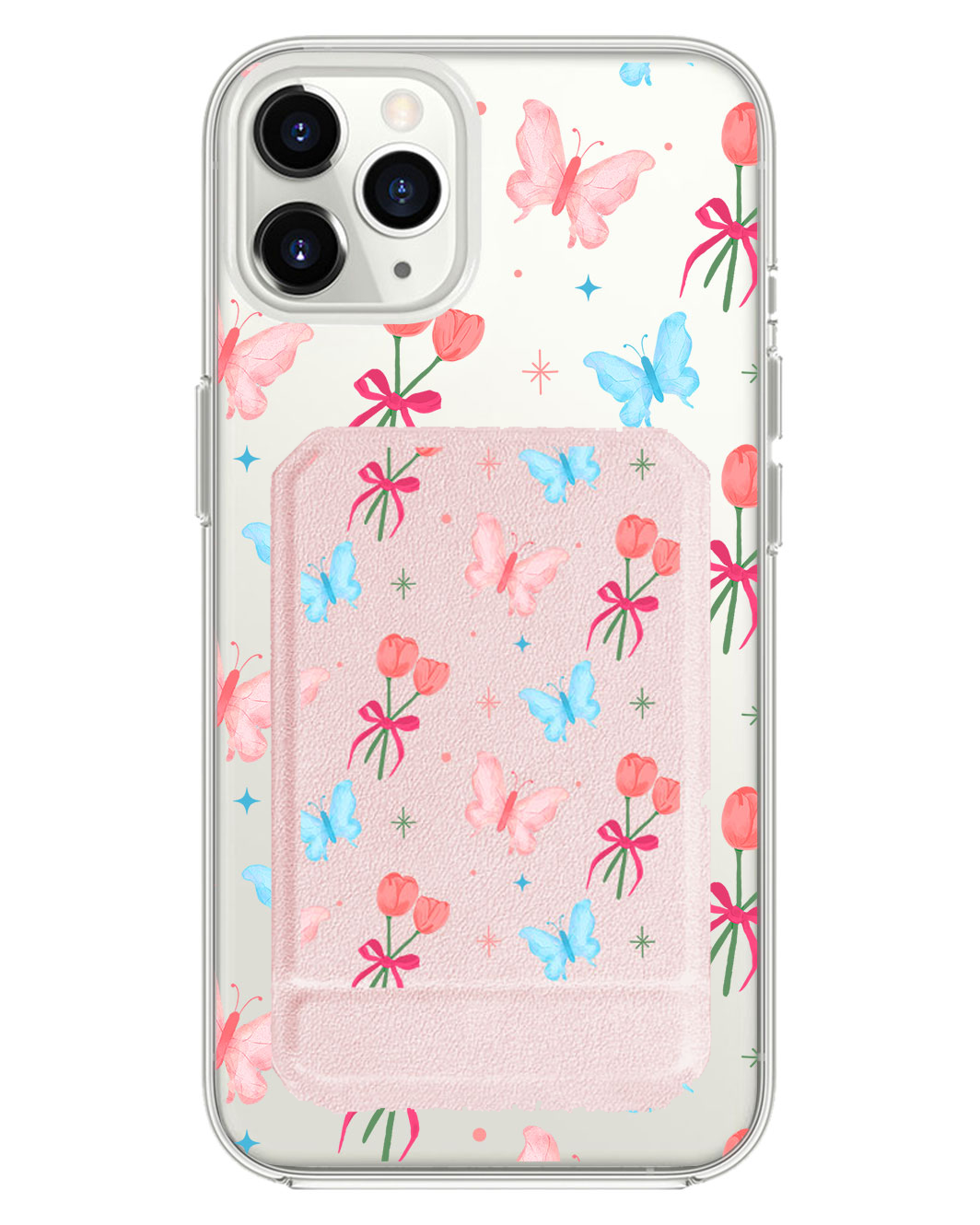 iPhone Magnetic Multifold Wallet - Coquette Butterfly