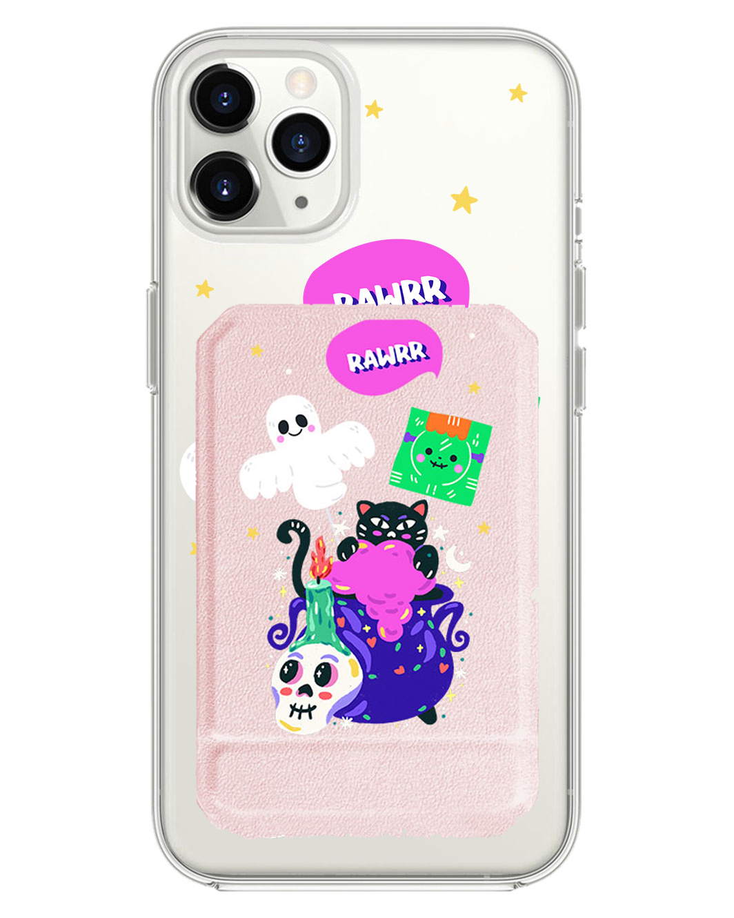 iPhone Magnetic Multifold Wallet - Cat Monster