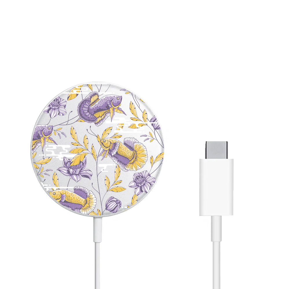 Magnetic Wireless Charger - Fish & Floral 5.0