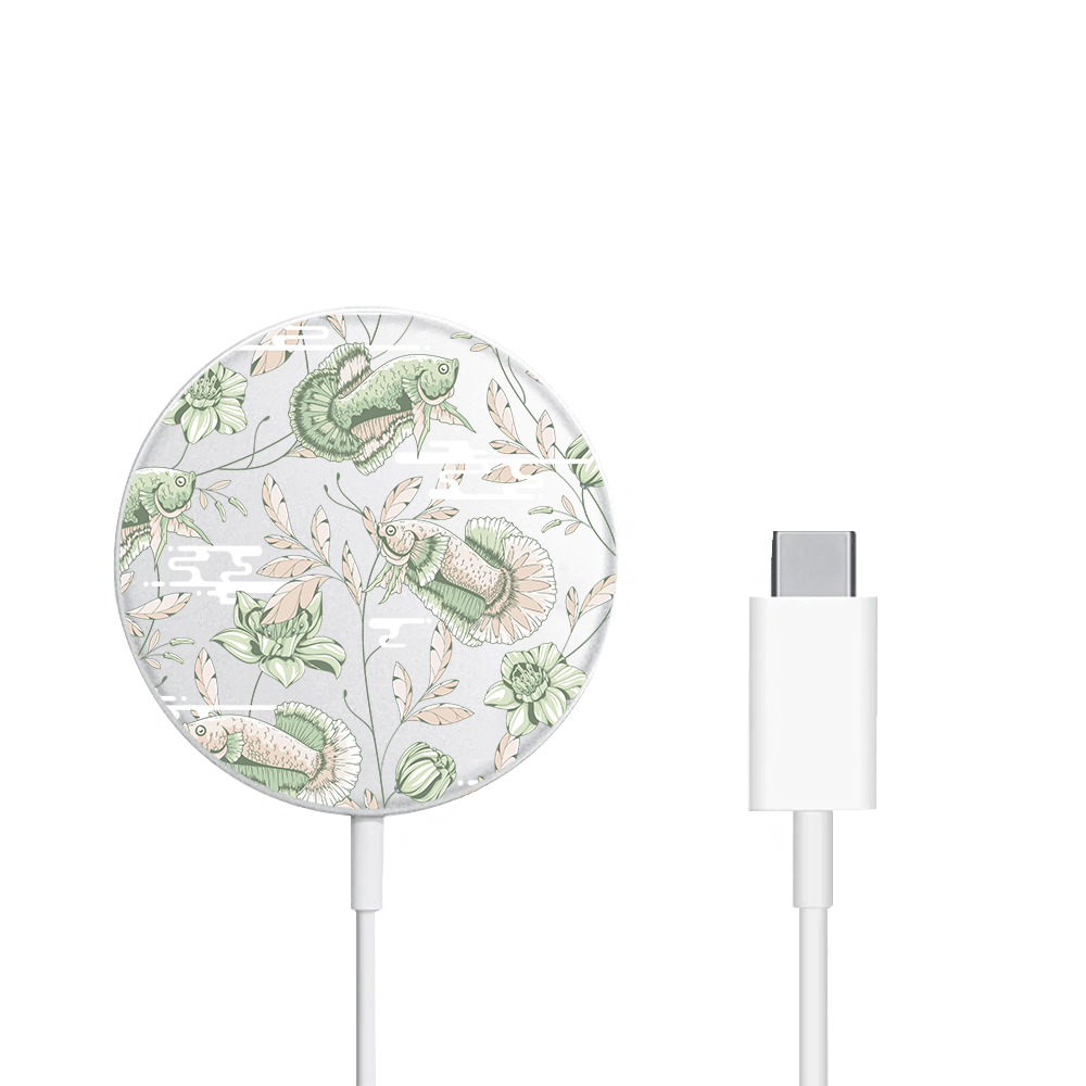 Magnetic Wireless Charger - Fish & Floral 6.0