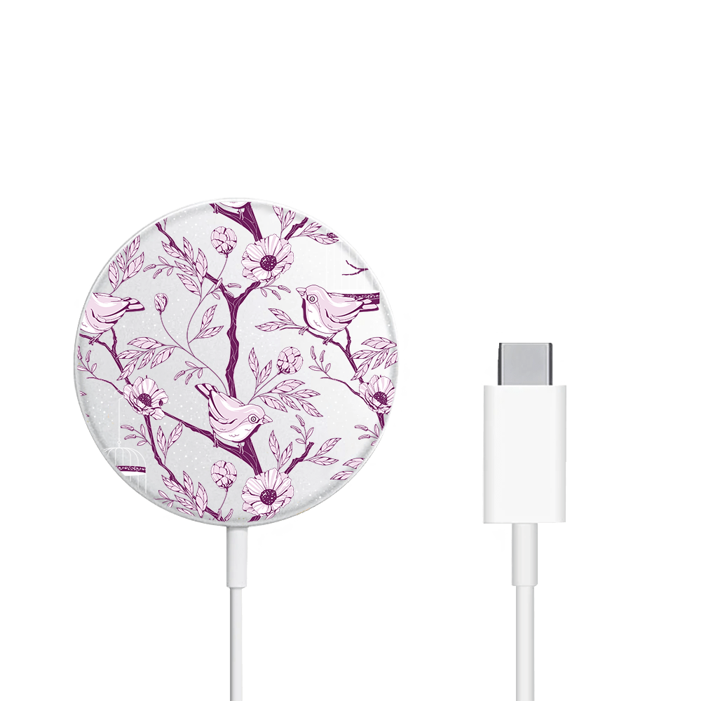 Magnetic Wireless Charger - Lovebird Monochrome 5.0
