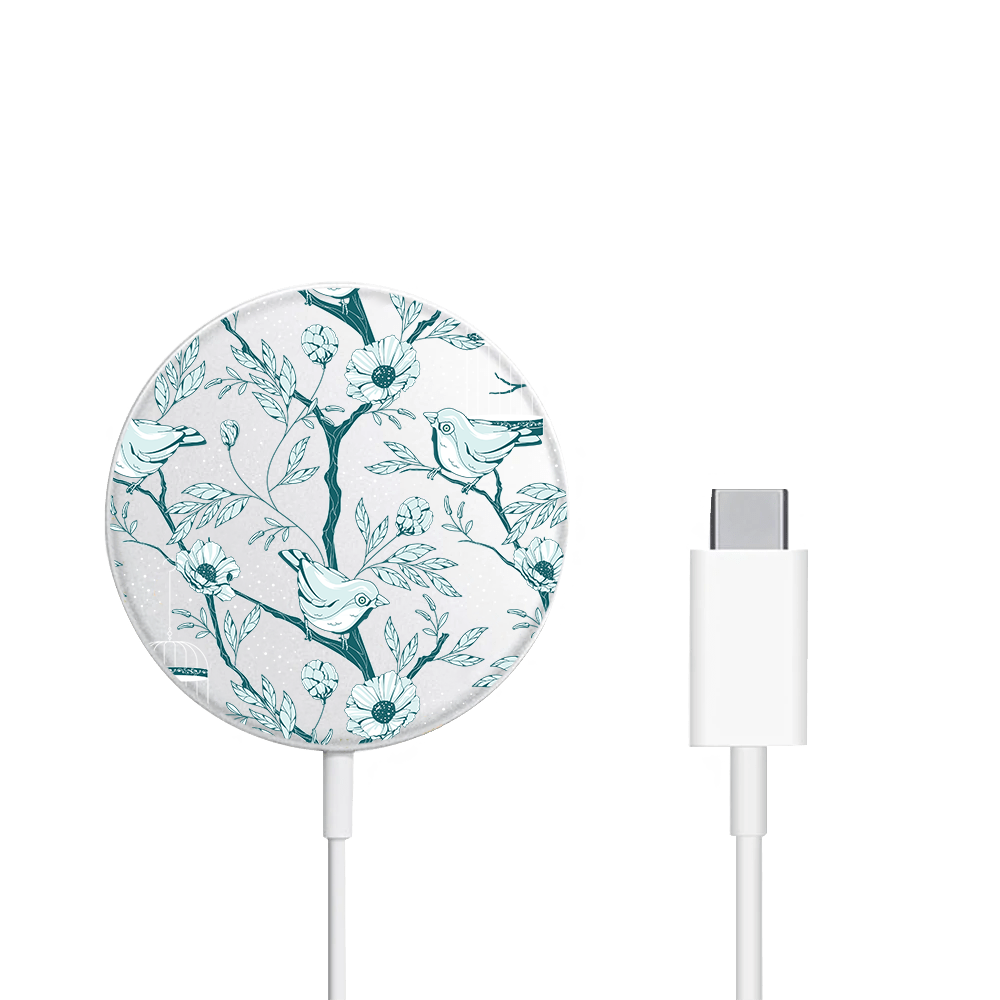 Magnetic Wireless Charger - Lovebird Monochrome 6.0