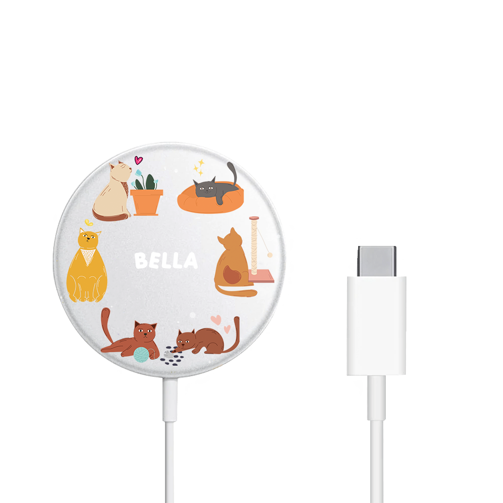 Magnetic Wireless Charger - Playful Cat 1.0