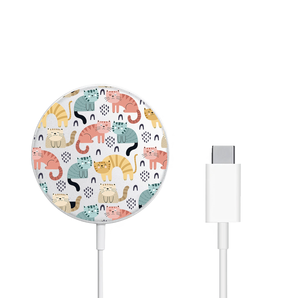 Magnetic Wireless Charger - Rainbow Meow
