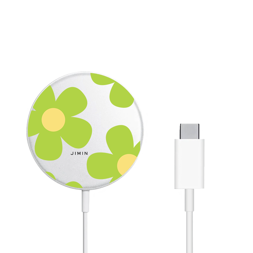 Magnetic Wireless Charger - Daisy Bloom