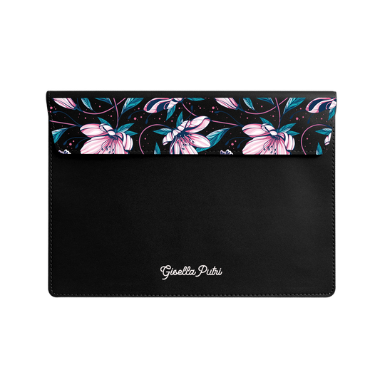 Vegan Leather Sleeve - Pink Tulip