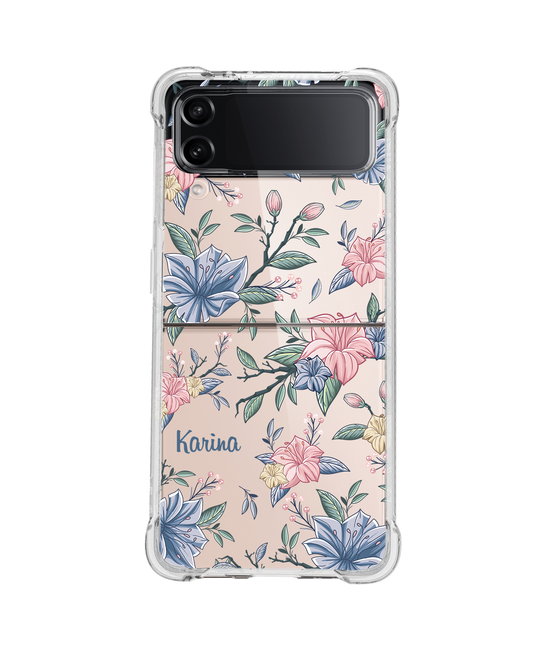Android Flip / Fold Rearguard Hybrid - Pink & Blue Florals