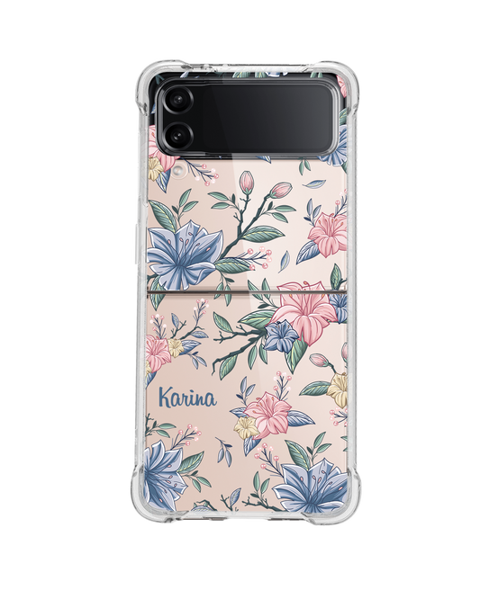 Android Flip / Fold Case - Pink & Blue Florals