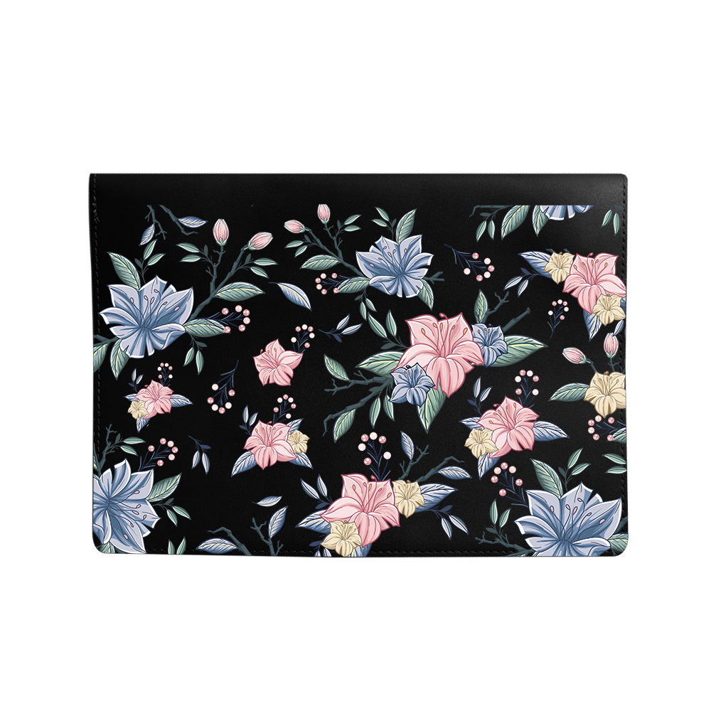 Vegan Leather Sleeve - Pink & Blue Florals