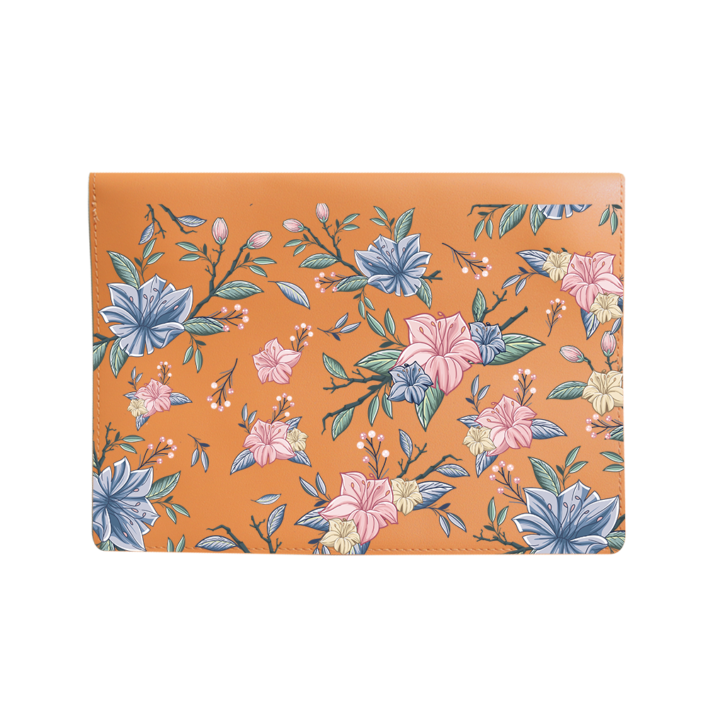 Vegan Leather Sleeve - Pink & Blue Florals