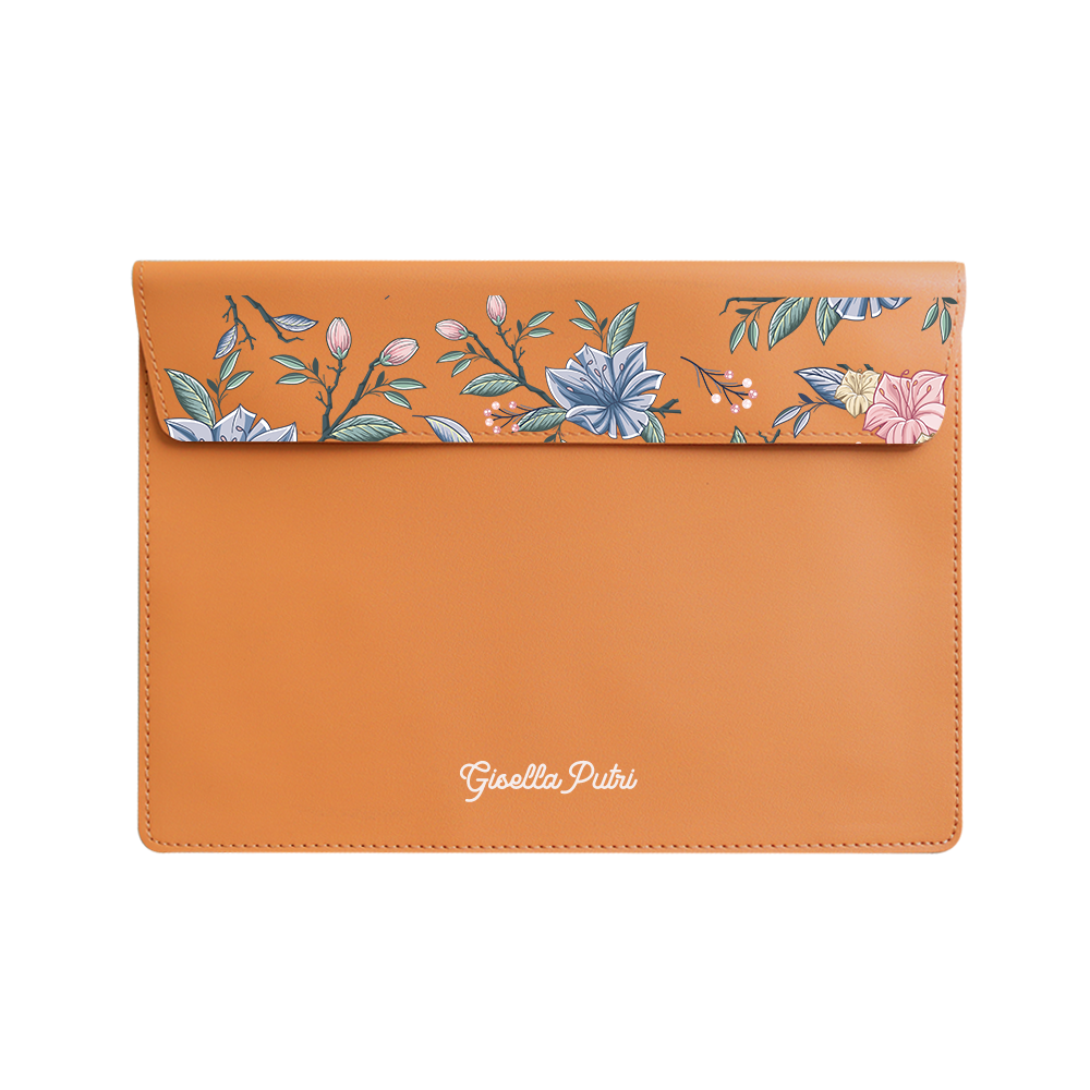 Vegan Leather Sleeve - Pink & Blue Florals