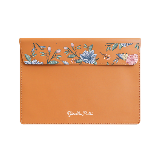 Vegan Leather Sleeve - Pink & Blue Florals