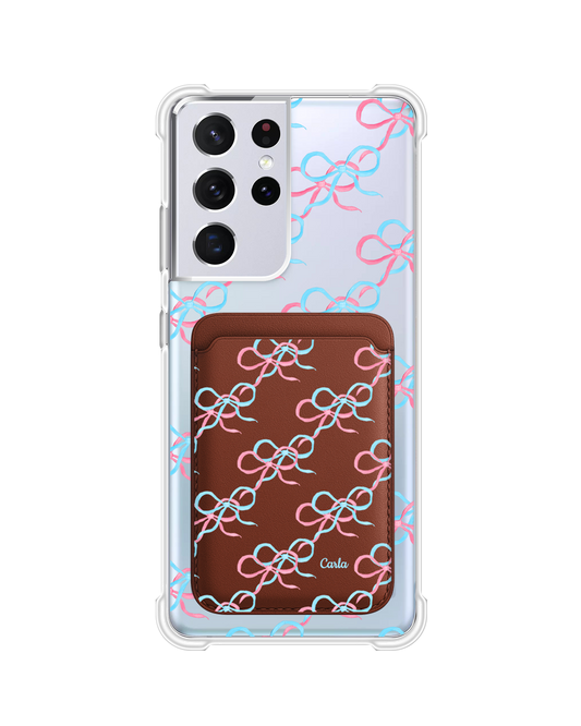 Android Magnetic Wallet Case - Coquette Overlap Bow