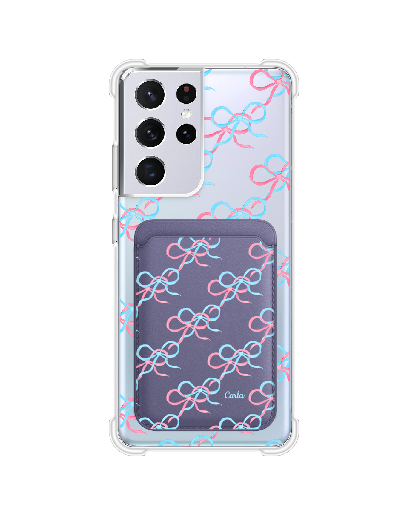 Android Magnetic Wallet Case - Coquette Overlap Bow