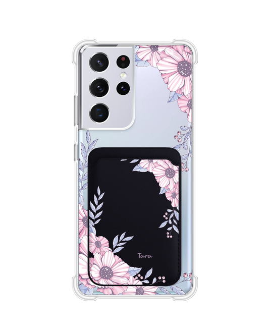 Android Magnetic Wallet Case - Pink Blossom