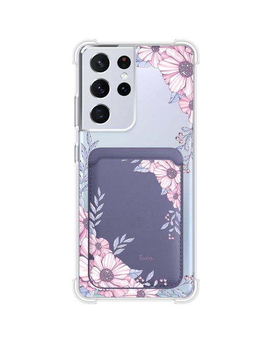 Android Magnetic Wallet Case - Pink Blossom