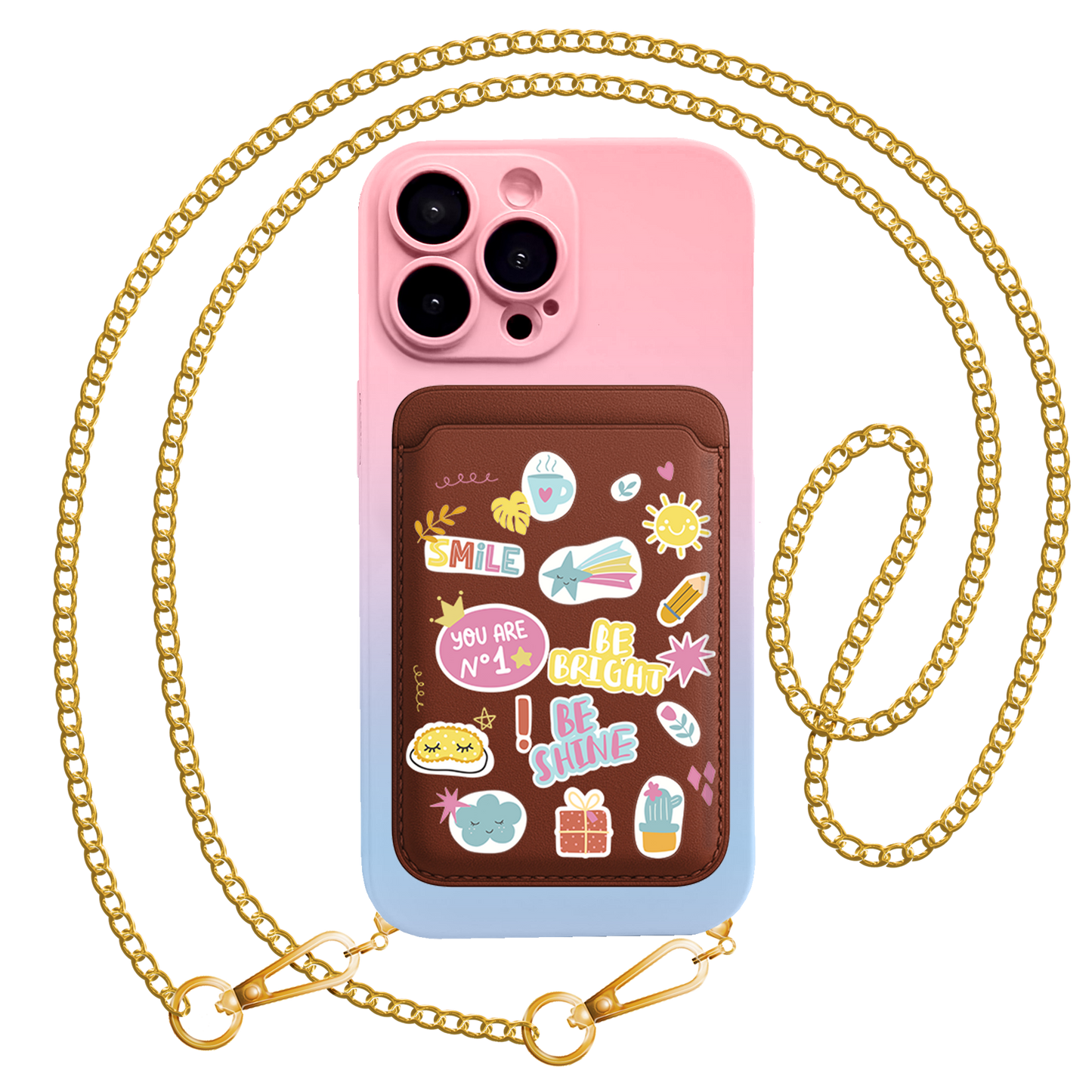 iPhone Magnetic Wallet Silicone Case - Self Love Sticker Pack 3.0