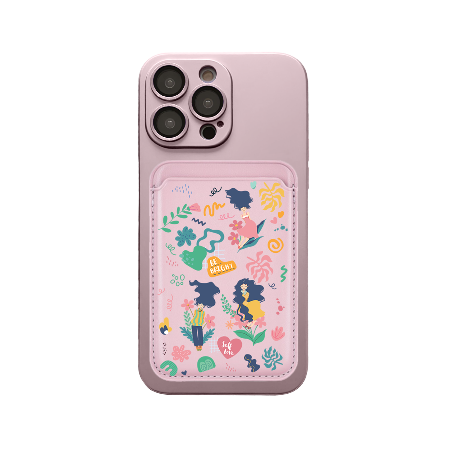 iPhone Magnetic Wallet Silicone Case - Self Love Sticker Pack 2.0