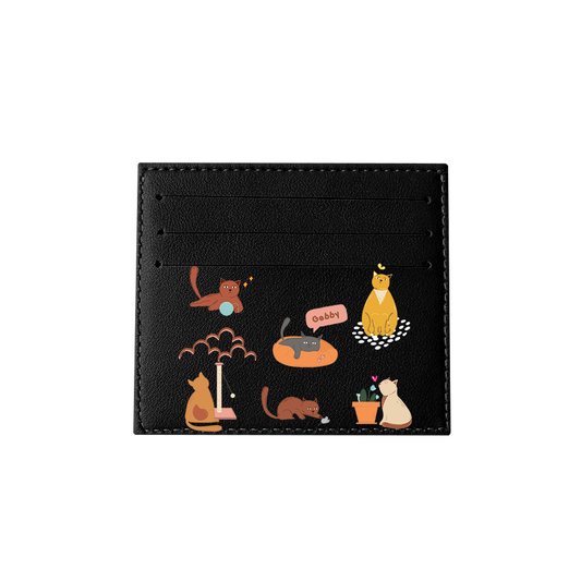 6 Slots Card Holder - Playful Cat 1.0