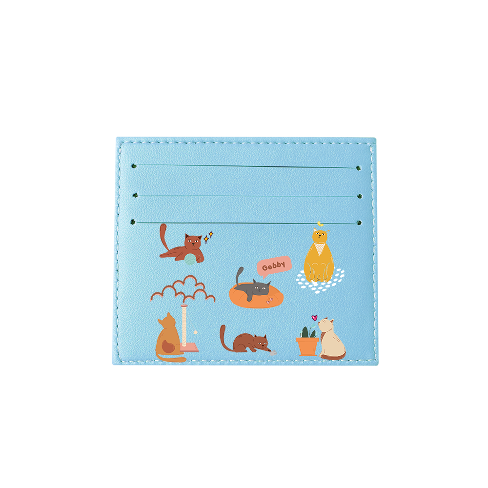 6 Slots Card Holder - Playful Cat 1.0