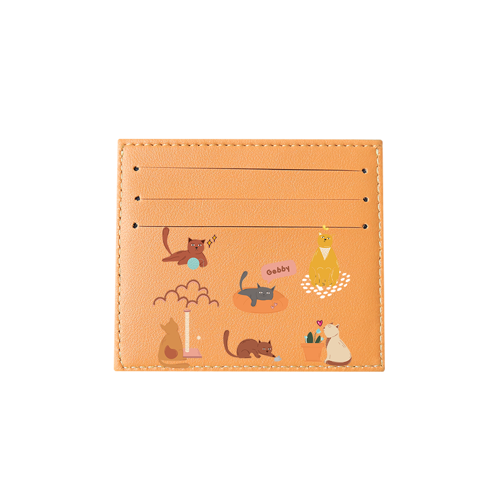6 Slots Card Holder - Playful Cat 1.0
