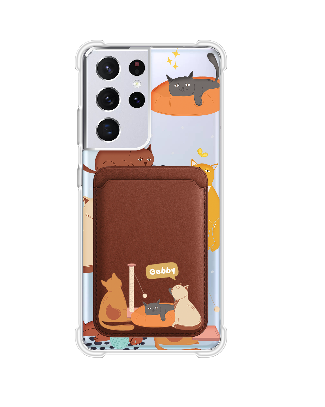 Android Magnetic Wallet Case - Playful Cat 1.0