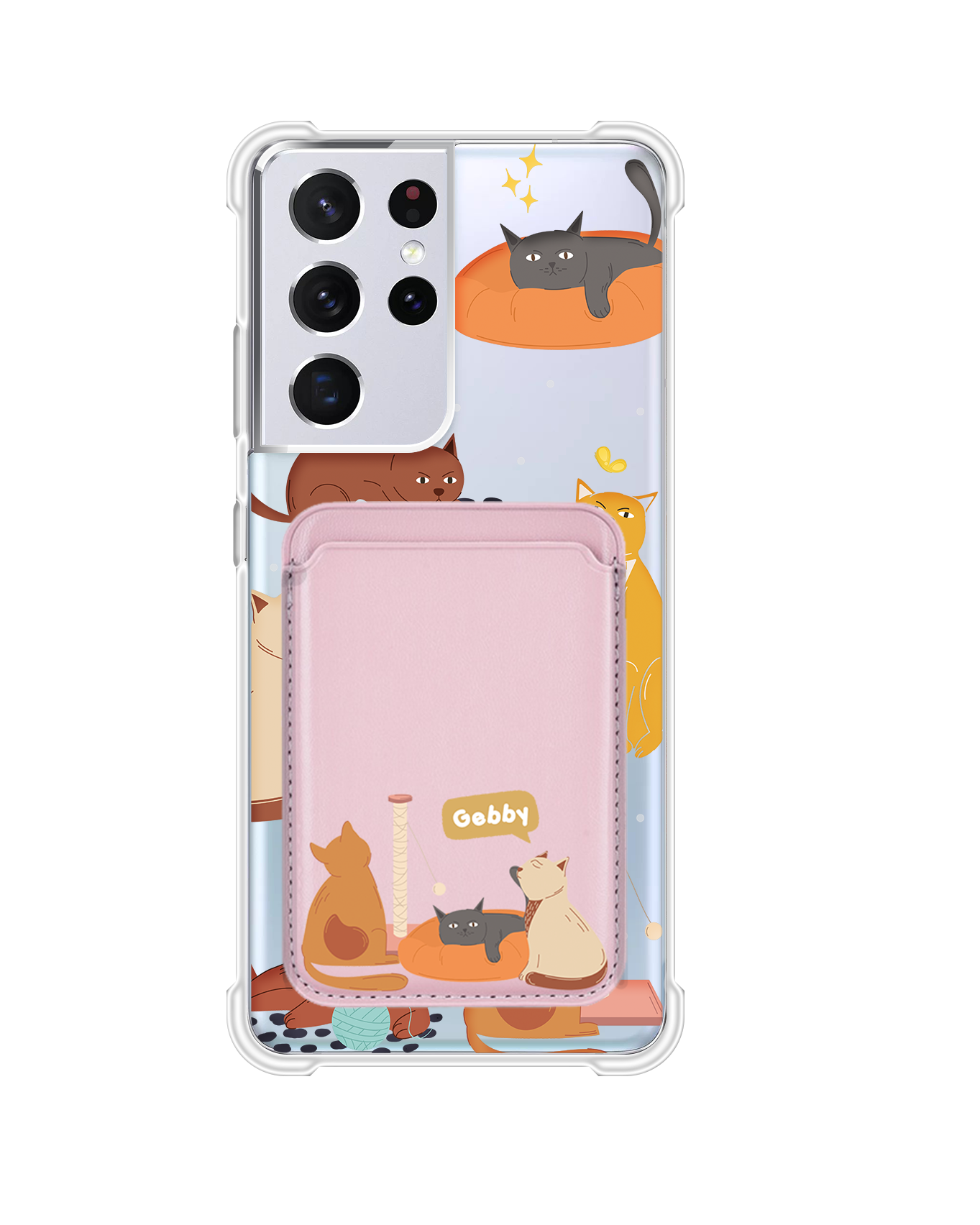 Android Magnetic Wallet Case - Playful Cat 1.0