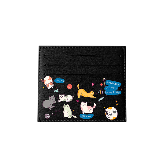 6 Slots Card Holder - Playful Cat 2.0