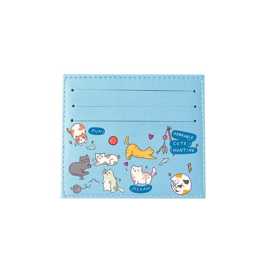 6 Slots Card Holder - Playful Cat 2.0