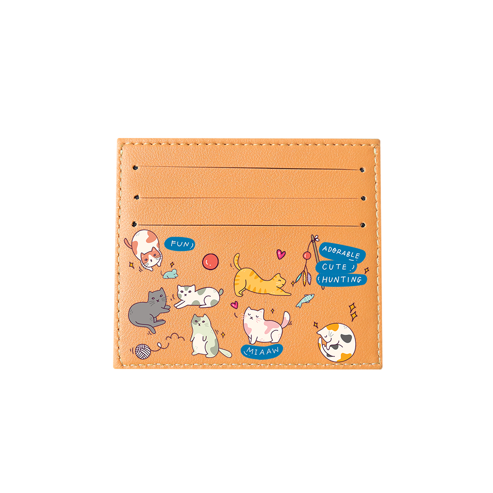 6 Slots Card Holder - Playful Cat 2.0