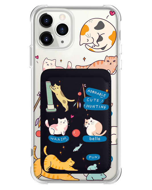 iPhone Magnetic Wallet Case - Playful Cat 2.0