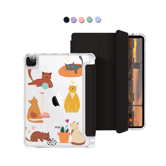 iPad Macaron Flip Cover - Playful Cat 1.0