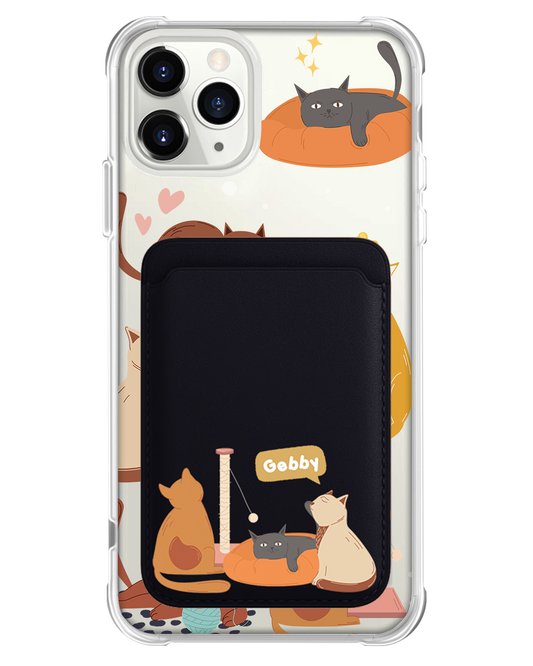 iPhone Magnetic Wallet Case - Playful Cat 1.0