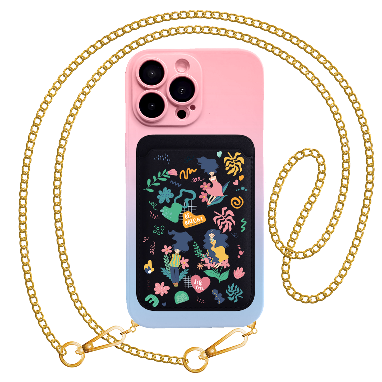iPhone Magnetic Wallet Silicone Case - Self Love Sticker Pack 2.0