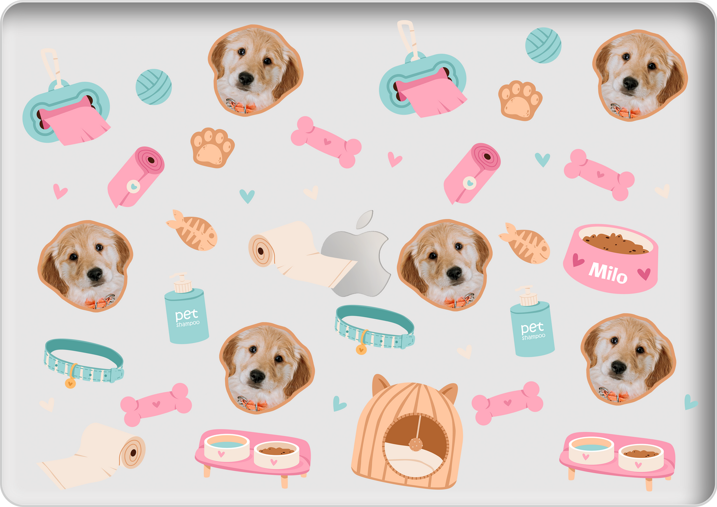 Macbook Snap Case - Pet Grid Puppy Life