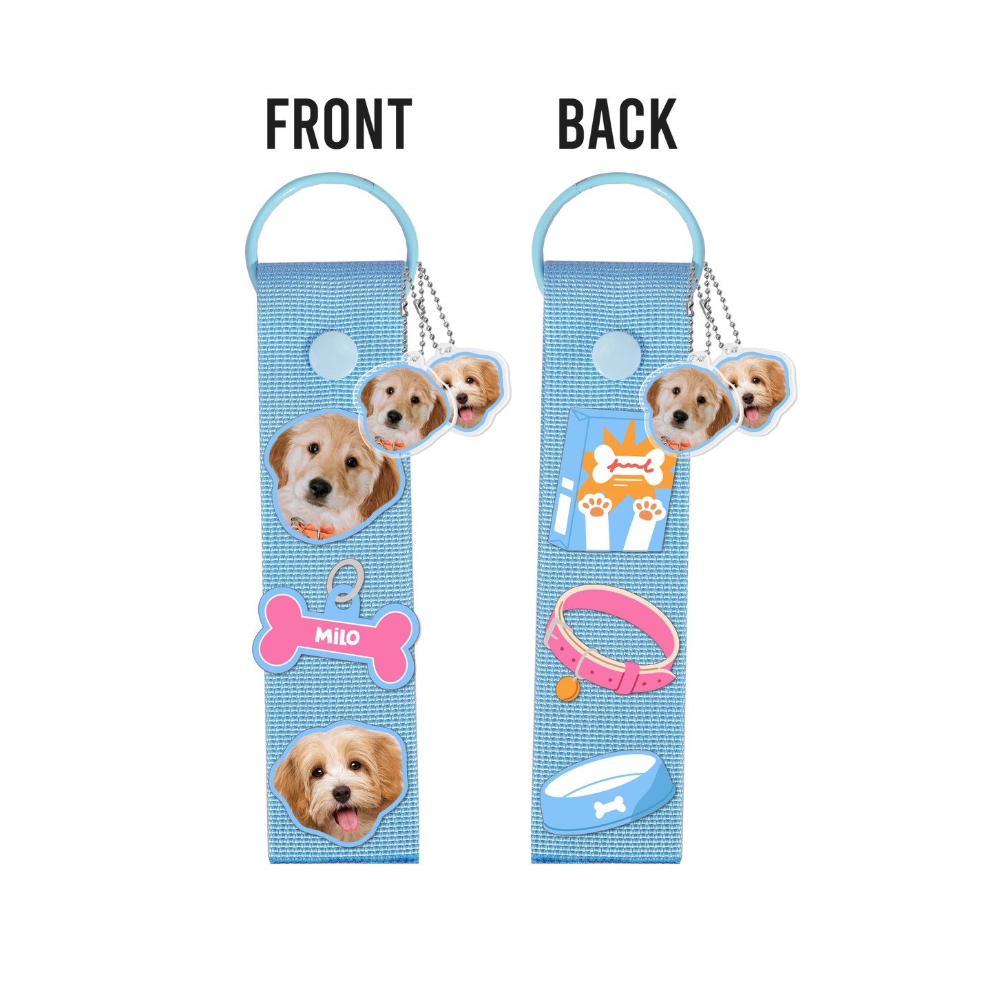 Patch Keychain - Pet Grid Puppy Sweet Treats