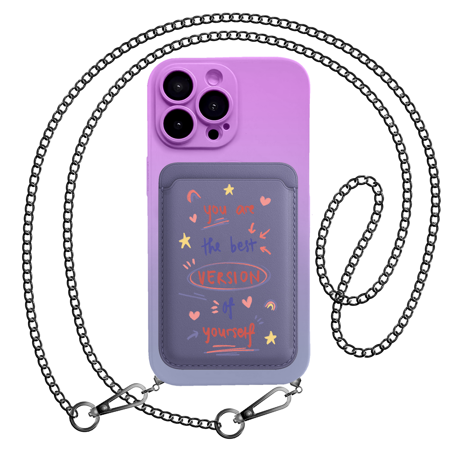 iPhone Magnetic Wallet Silicone Case - Love Yourself