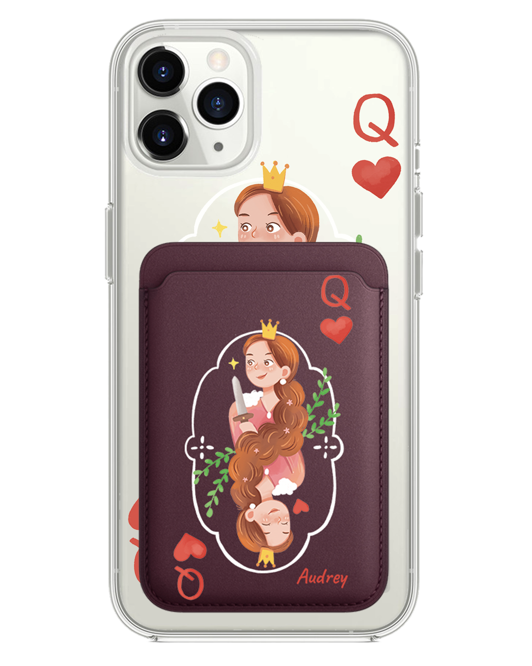iPhone Magnetic Wallet Case - Queen (Couple Case)