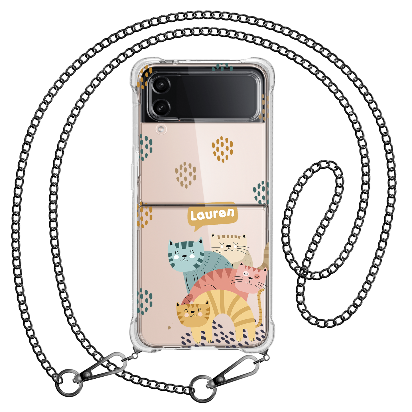 Android Flip / Fold Rearguard Hybrid - Rainbow Meow 2.0