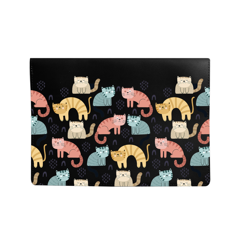 Vegan Leather Sleeve - Rainbow Meow