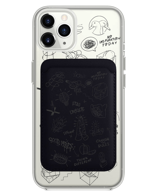 iPhone Magnetic Wallet Case - Stay Unique Black